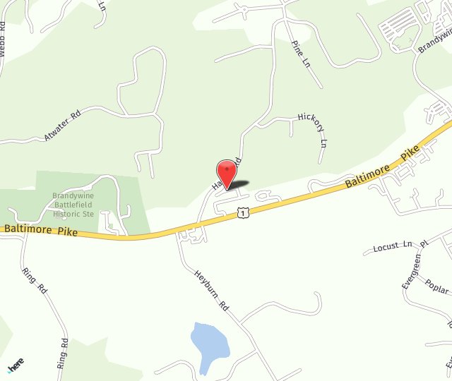 Location Map: 140 Commons Ct Chadds Ford, PA 19317