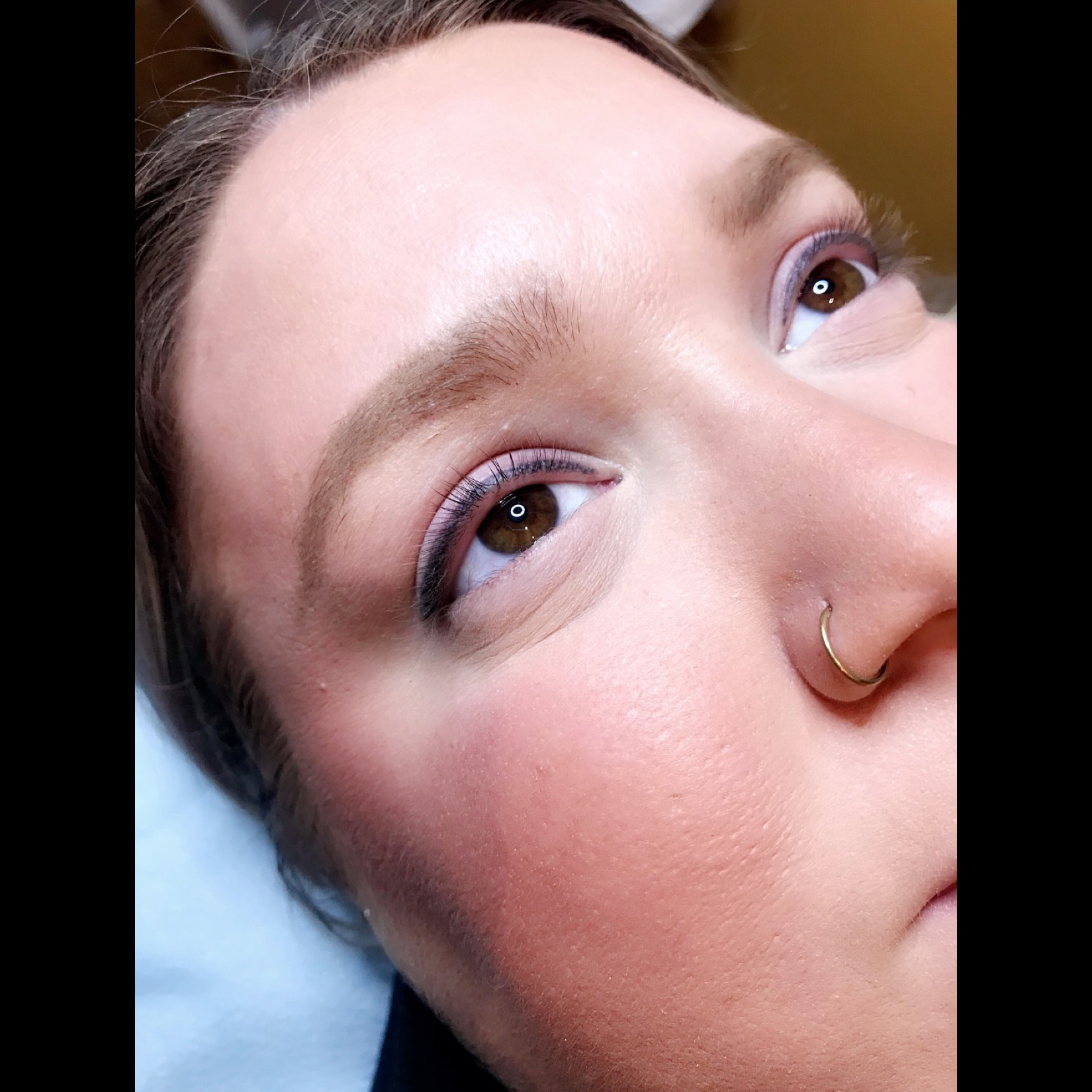 Before Image: Volume Eyelash Extensions, Featuring Eyeliner - right-front-oblique