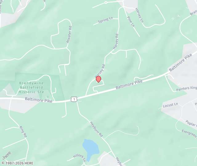 Location Map: 140 Commons Court, Suite 140 Chadds Ford, Pennsylvania 19317